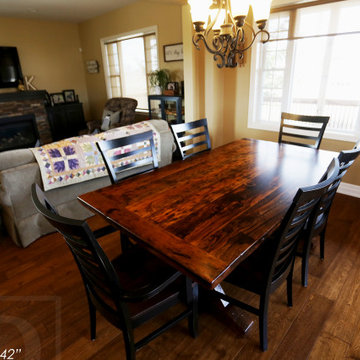 Sawbuck Tables made from 100% reclaimed wood