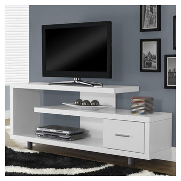 Monarch 60" Hollow-Core TV Stand in White