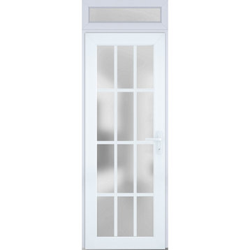 Exterior Prehungdoor Frosted Glass Manux 83 White Silk Top Exterior