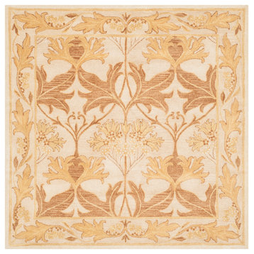 Safavieh Antiquity Collection AT841 Rug, Beige/Gold, 6' Square