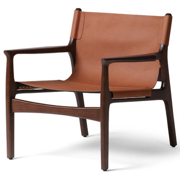Rafi Chestnut Brown Leather Chair