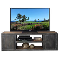 Bayview Antique Black and Silver Firwood TV Stand