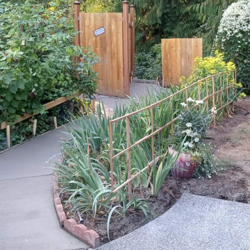 Concrete Walkways and Green House