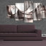 "Golden Storm" Acrylic Prints, 100x200 cm, Set of 5