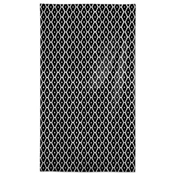 Black Zig Zags 58 x 102 Outdoor Tablecloth