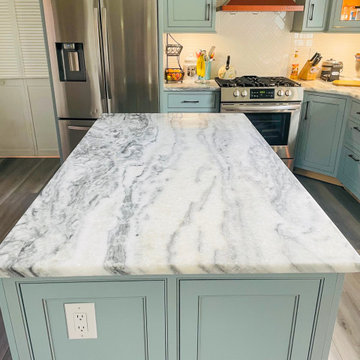 Tranquil Blue Inset Shaker Kitchen
