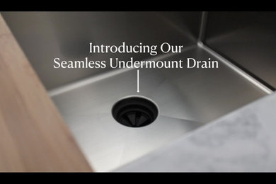 New Kitchen Sink with integrated Seamless Drain. Wins Kitchen Show!