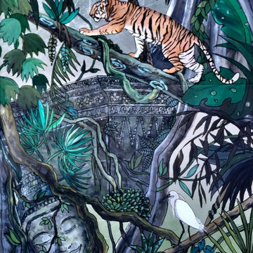peinture en fixé sous verre