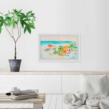 "Beach Diversity" Framed Painting Print