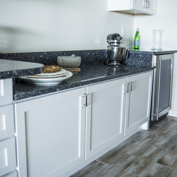 Modern Kitchen Utilizing Available Wall Space