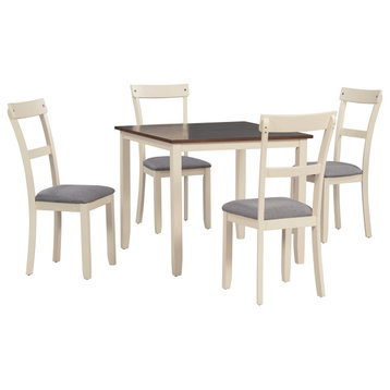 TATEUS Kitchen Table and Chairs Set With 6-Piece Wooden Dining Furniture Set