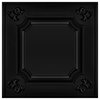 Drop Ceiling Tiles 24x24inch (12-Pack, 48 Sq.ft), Wainscoting Panels Glue Up 2x2, Black