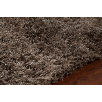 Dior Contemporary Area Rug, Taupe and Black, 9'x13' Rectangle