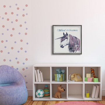 "I Believe Unicorns II" Framed Painting Print