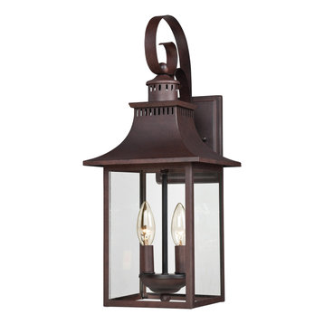 Bayeux Lantern Wall Sconce With Copper Bronze Finish, Small
