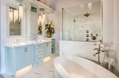 both gloss matt tile finish same bathroom use