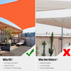 Yescom 1 Pack 12'x16' Rectangle Sun Shade Sail 97% UV Carport Cover Net Canopy