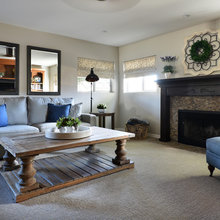 Grey couch, grey floor