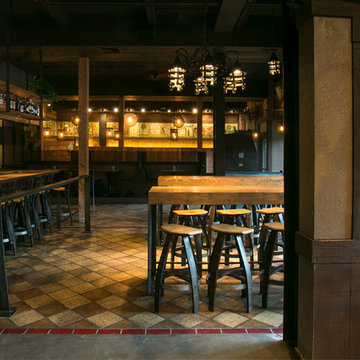 Hand Built Industrial Style Bar Stools in "Ebony"