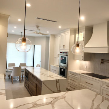 Boca Raton, FL UltraCraft Kitchen + Pompeii Quartz & 3 Bathrooms