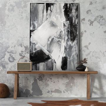 Framed wall art for living room "Contrast Reflections"
