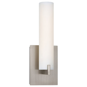 Kovacs P5040-L Tube 1 Light 13-1/4" Tall Integrated LED Wall - Brushed Nickel