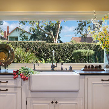 Two Tone Cabinets in Cherry and White