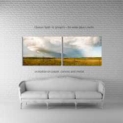 Thunderstorm Rural Split Canvas Prints, Single Image, Large - Products