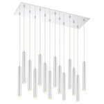 Z-Lite - Z-Lite 14 Light Island/Billiard, Chrome, 917MP12-CH-LED-14LCH - Radiate rich metallic brilliance over a dining room with the quirky details from this fourteen-light pendant light. Craft a charming glow with shiny chrome and elongated shapes.
