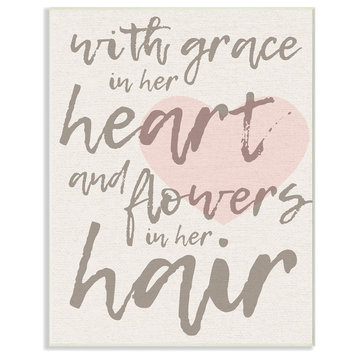 "Grace In Her Heart, Flowers in Her Hair" 10x15, Wall Plaque Art