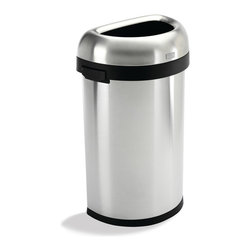 simplehuman - 60 Litre Semi-Round Open Can - Trash Cans