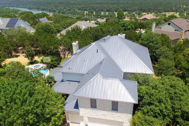 Inspiration for a transitional exterior home remodel in Austin