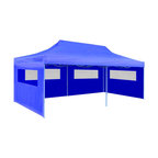 vidaXL Party Tent Foldable Pop-up Gazebo Patio Pavilion Canopy for Beach Blue