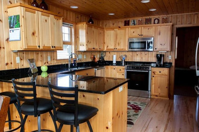 Beach style kitchen photo in Other