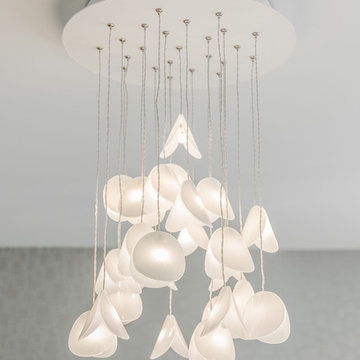 SHELL II Custom Glass Chandelier | Fun Teen Bedroom | Multi Pendant Glass Light