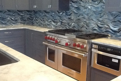 This is an example of a modern kitchen in Portland Maine.