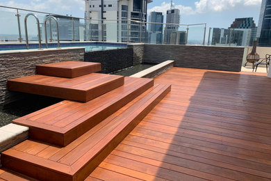 Photo of an industrial rooftop deck in Brisbane.