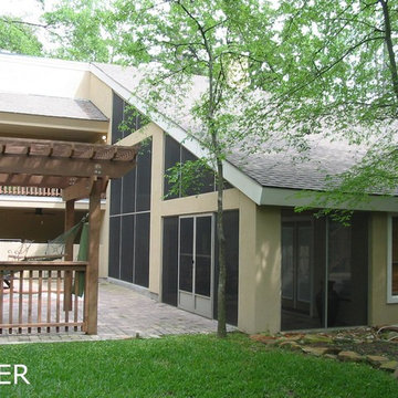 COVERED BALCONY, STAIRS & SUMMER KITCHEN, SCREENED ROOM ADDITION