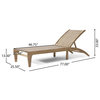 Stetson Outdoor Acacia Wood and Flat Wicker Chaise Lounge, One (1) Chaise Lounge