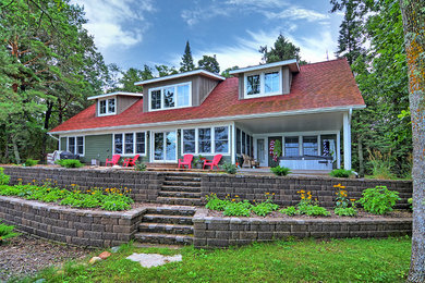 Inspiration for a rustic exterior home remodel in Minneapolis