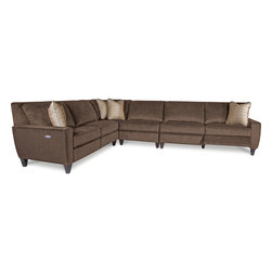 Edie Duo Reclining Sectional by La-Z-Boy shown in Java - Products