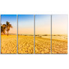 "Coconut Palm Trees on Beach" Landscape Photo Canvas Print, 4 Panels, 48"x28"