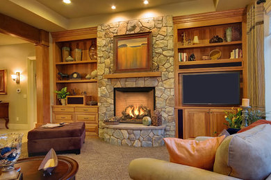 Inspiration for a timeless living room remodel in Dallas