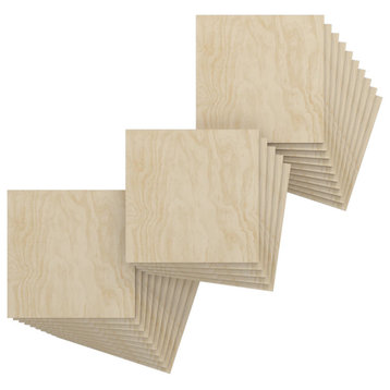 11 .75"Wx11 .75"Hx.25"T Wood Hobby Boards, Birch, 25-Pack