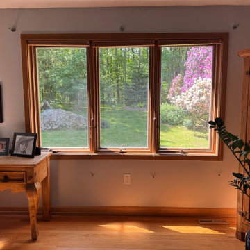 Before- outdated 3-lite casement bedroom window - Storrs, CT
