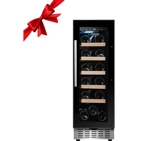 18 bottle Built-in/Freestanding Wine Ref with 7 color LED Lights, Black