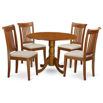 5-Piece Kitchen Table Set, Small Table Plus 4 Dinette Chairs