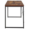 Acme Desk in Weathered Oak and Black Finish 92396