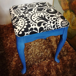The Vanity Stool in Midnight Blue - Living Room Chairs