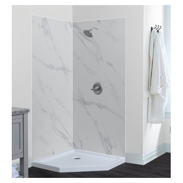 The 15 Best Neo Angle Shower Stalls And, Mobile Home Bathtubs 54 X 42 Shower Base Double Threshold